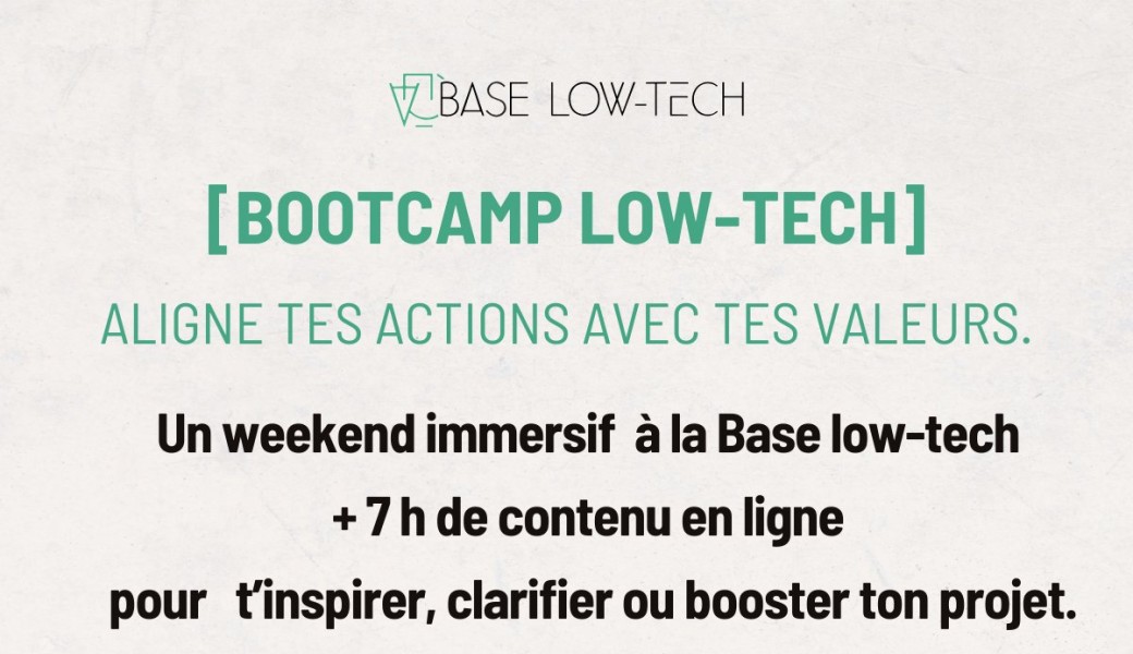 Bootcamp low-tech / Promo septembre 2025