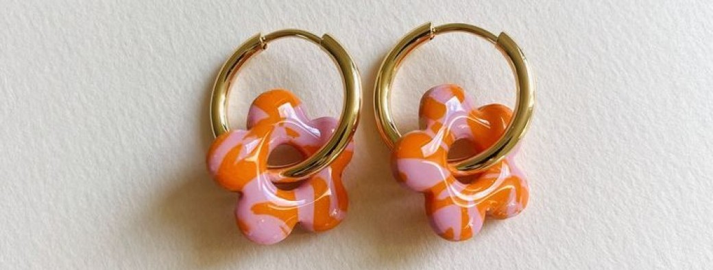 boucle d'oreille en pate fimo