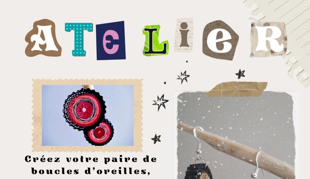 Boucles d'oreilles en carton