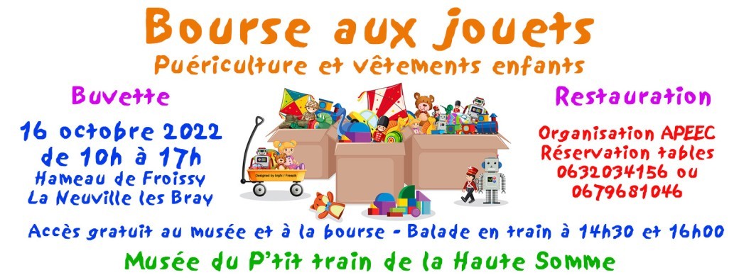 Bourse aux jouets et voyage en train