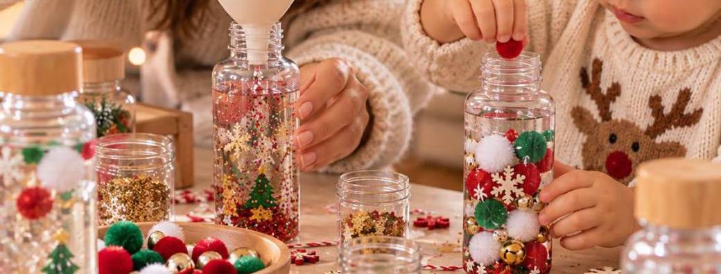 Bouteilles sensorielles : Noël