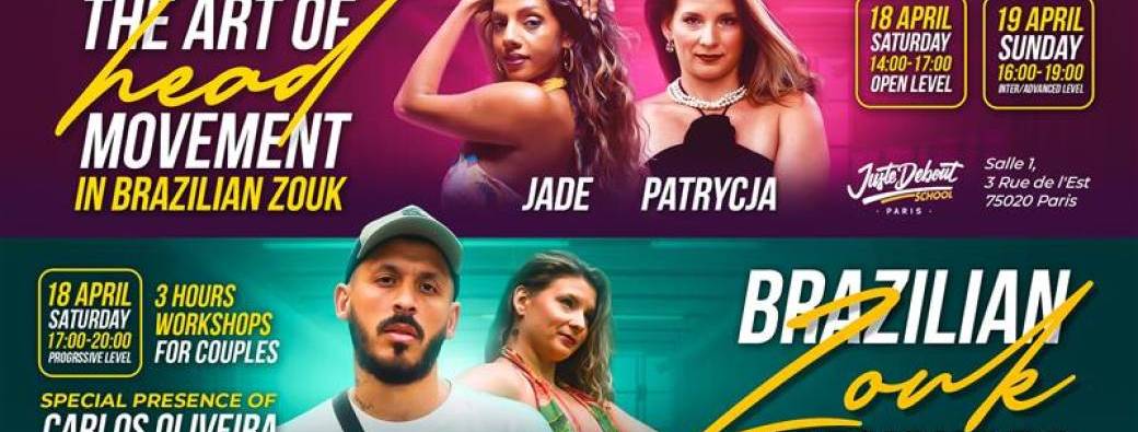 Br Zouk WORKSHOPS in Paris w. Jade, Carlos & Patrycja