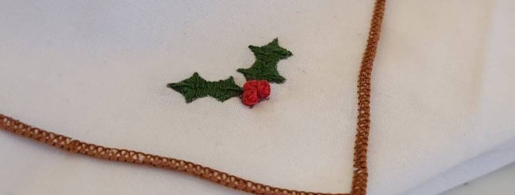 Broderie Serviettes de Noël - La Louve