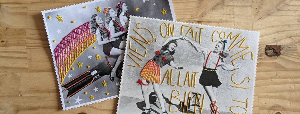 Broderie sur papier - avec The Comptoir