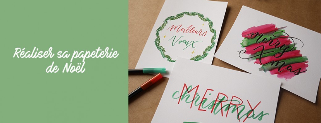Initiation au brush lettering & papeterie de Noël  - Chez Deedee