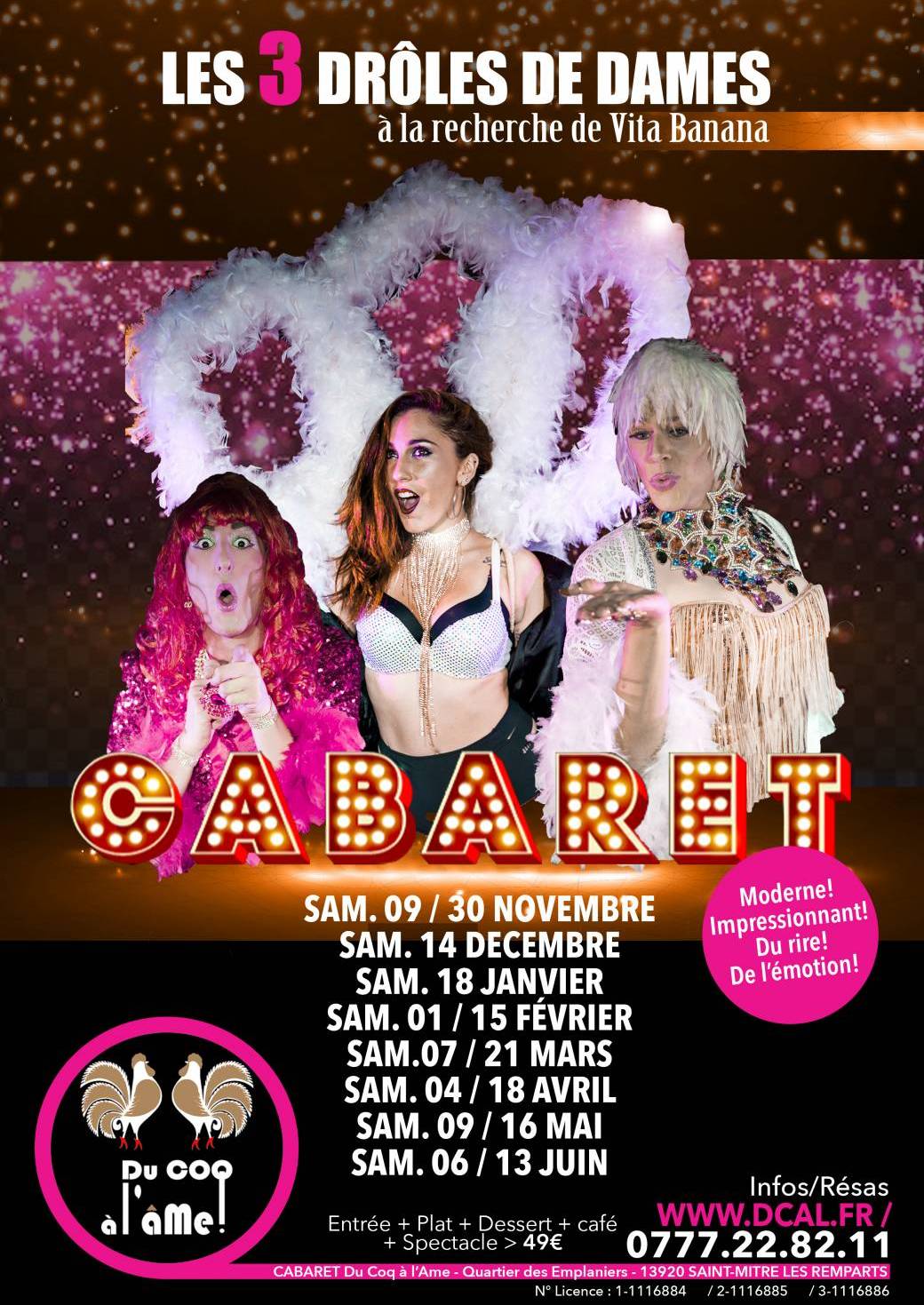 CABARET - LES 3 DRÔLES DE DAMES À LA RECHERCHE DE VITA BANANA