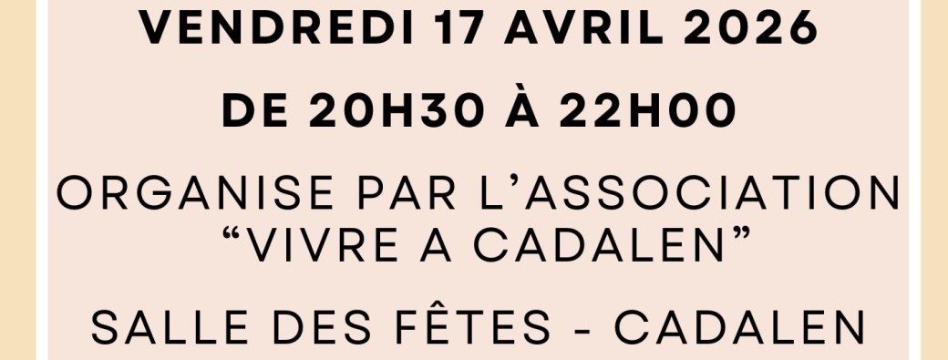 CADALEN CONFERENCE :IL EST GRAND TEMPS DE PARLER DE CALENDRIER