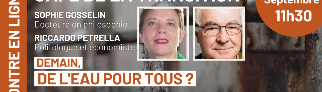 Café de la transition - Demain : de l'eau pour tous ?