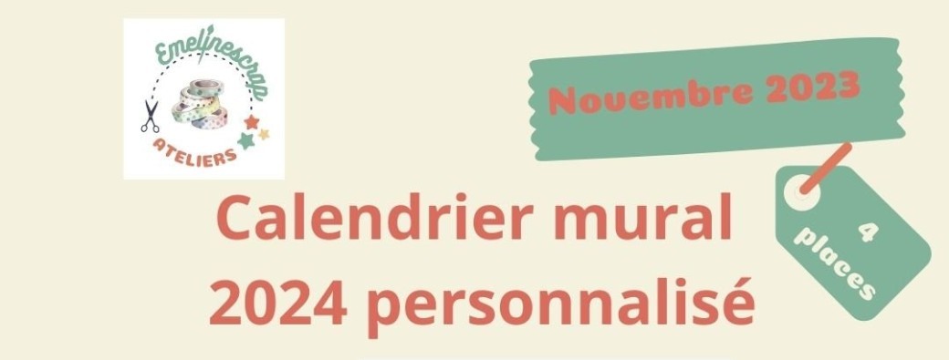 Calendrier mural personnalisé 2024