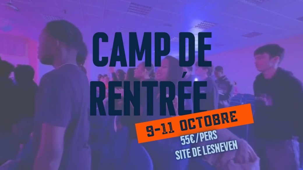 Camp de rentrée Jeunes & Ados 9 au 11 octobre 
