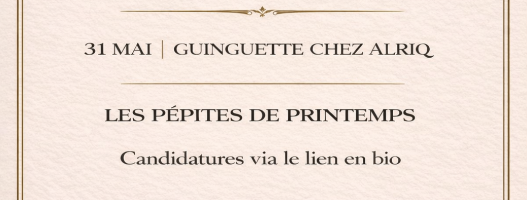  Candidature  Vide-Dressing XXL La Guinguette Chez Alriq 31 Mai