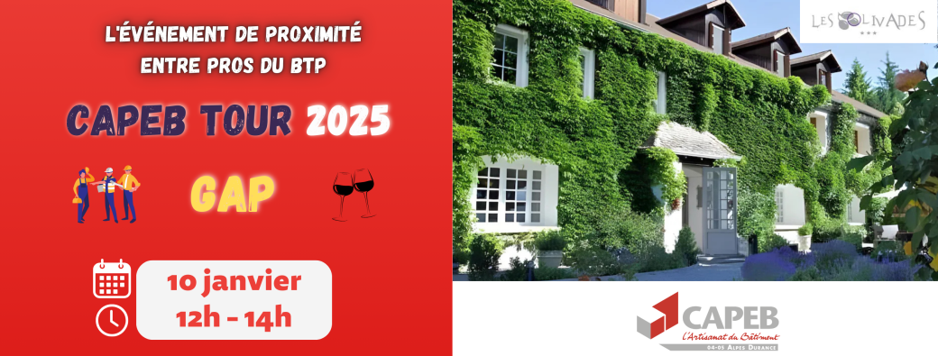 CAPEB TOUR Gap : Réseautage & Gastronomie !