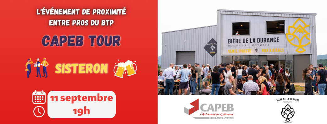 CAPEB TOUR Sisteron : La soirée des pros du BTP !