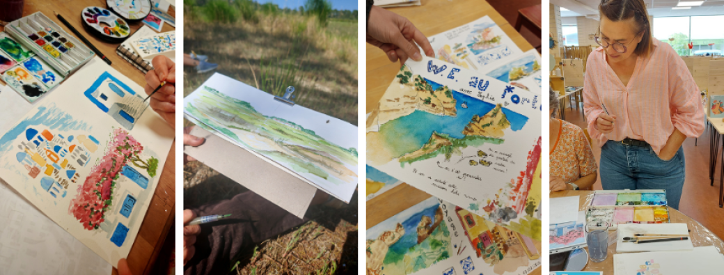 Carnet de voyage à l’aquarelle – Cycle de 8 ateliers