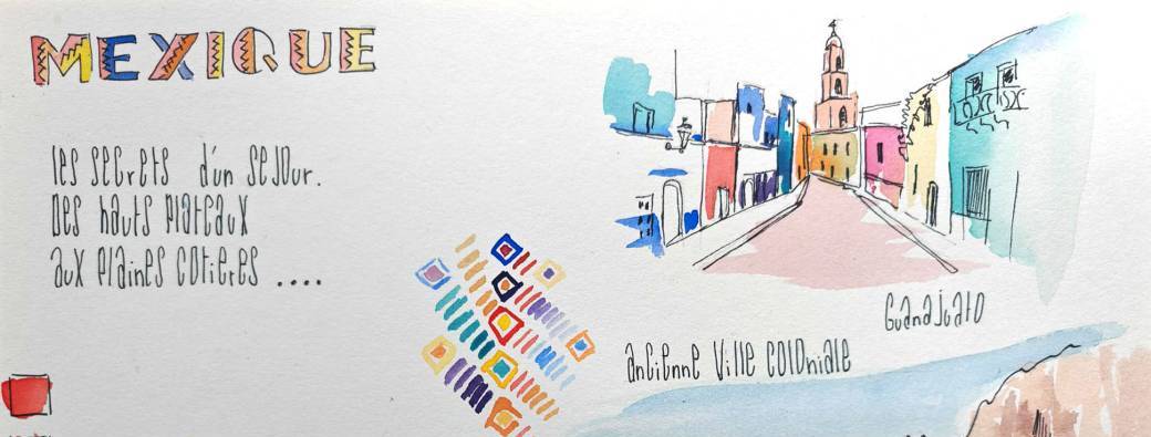 Carnet de voyage à l’aquarelle : Mexique