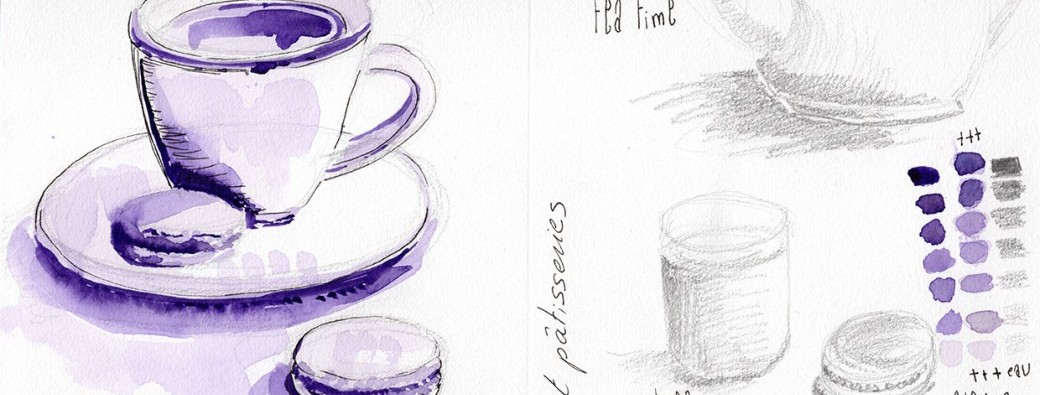 Carnet de voyage à l'aquarelle — Carnet de voyage à l'aquarelle — Café & pâtisseries