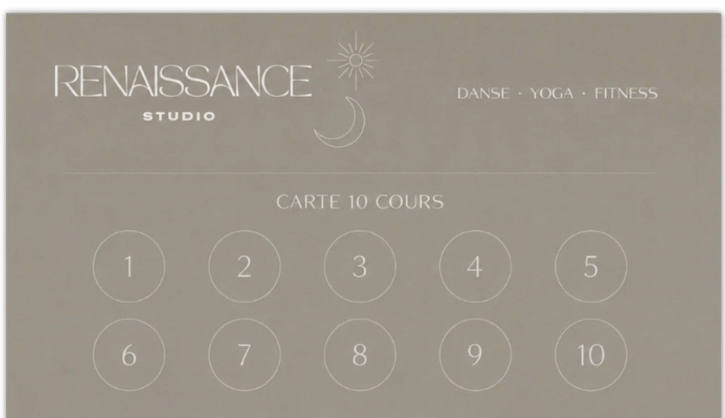 Carte 10 cours DANSE