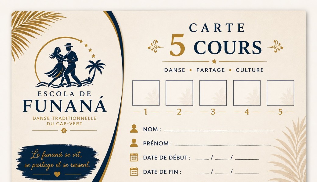 Carte 5 cours (kids)