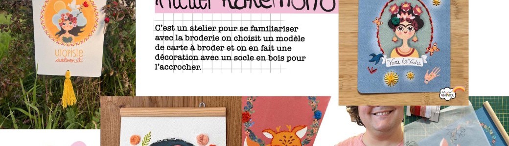 Carte à broder KAKEMONO