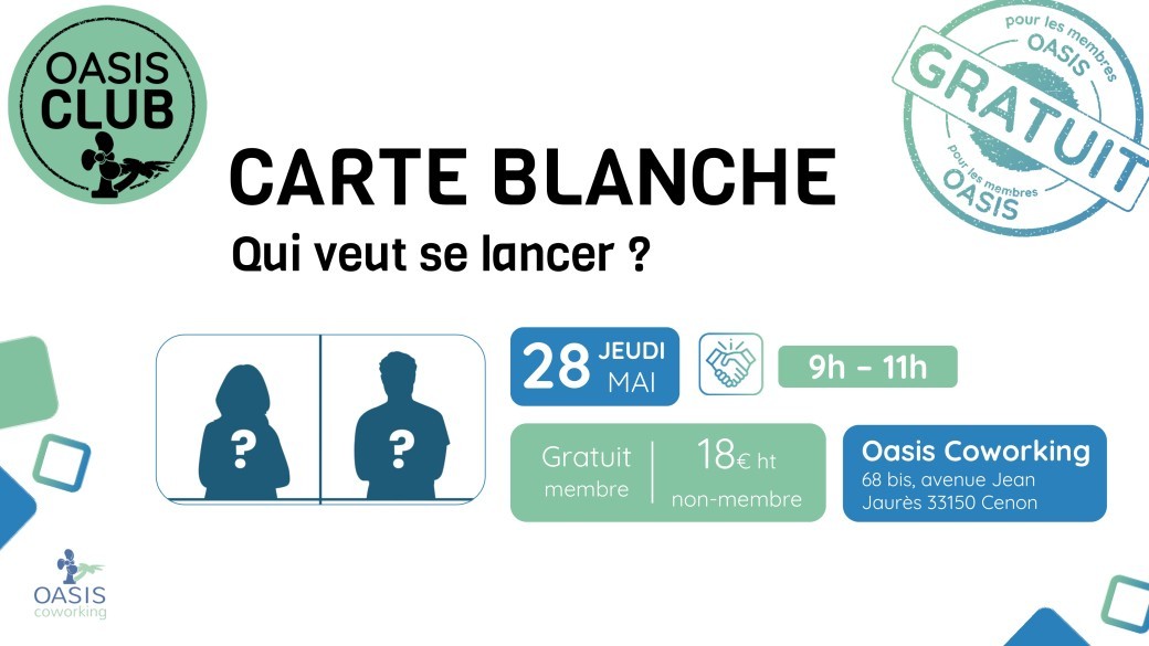 Carte blanche de l'Oasis Club