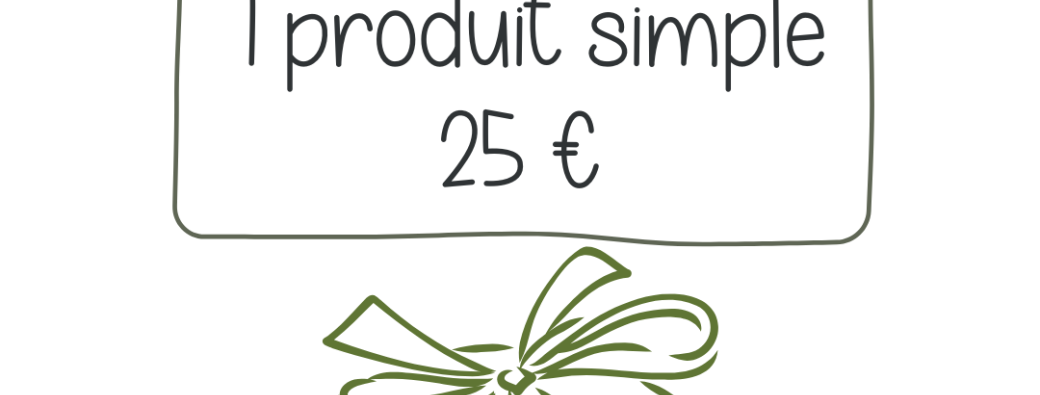 Carte cadeau atelier 1 produit simple