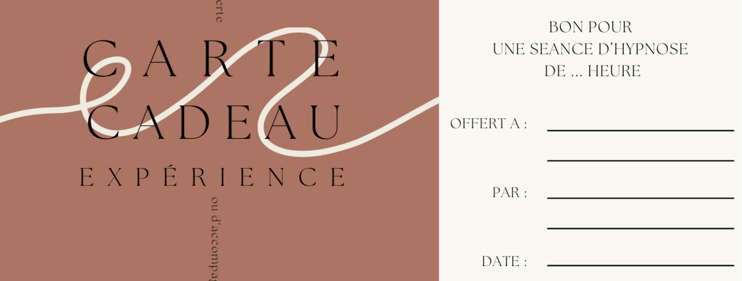 Carte cadeau "Expérience hypnose" 1h30