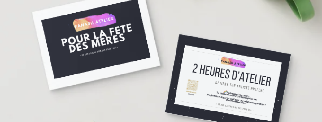 Carte Cadeau Fete des mamans Atelier 2 Heures
