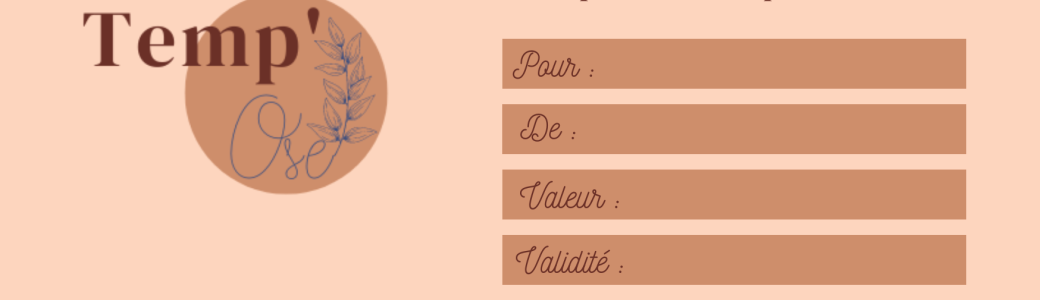 Carte cadeau massage Temp'Ose 