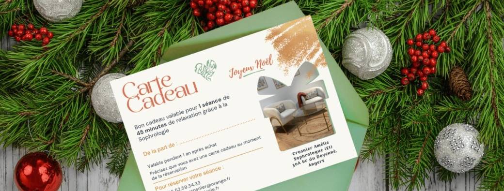 Carte cadeau Noël - Carnet 5 séances de sophrologie