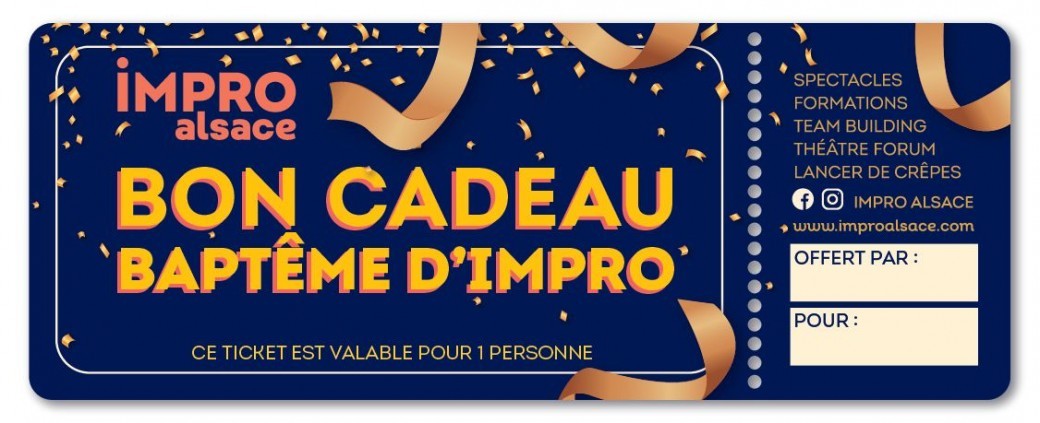 Carte Cadeau Stage Découverte d'Impro