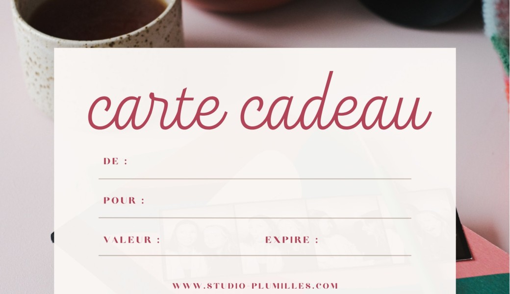 Carte Cadeau Studio Plumilles