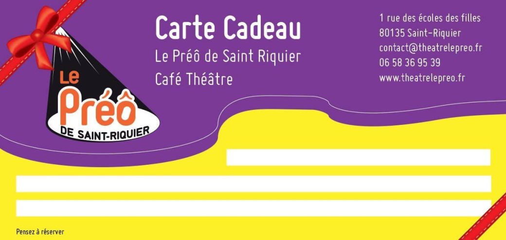 Cartes Cadeau Saison 26 - 28