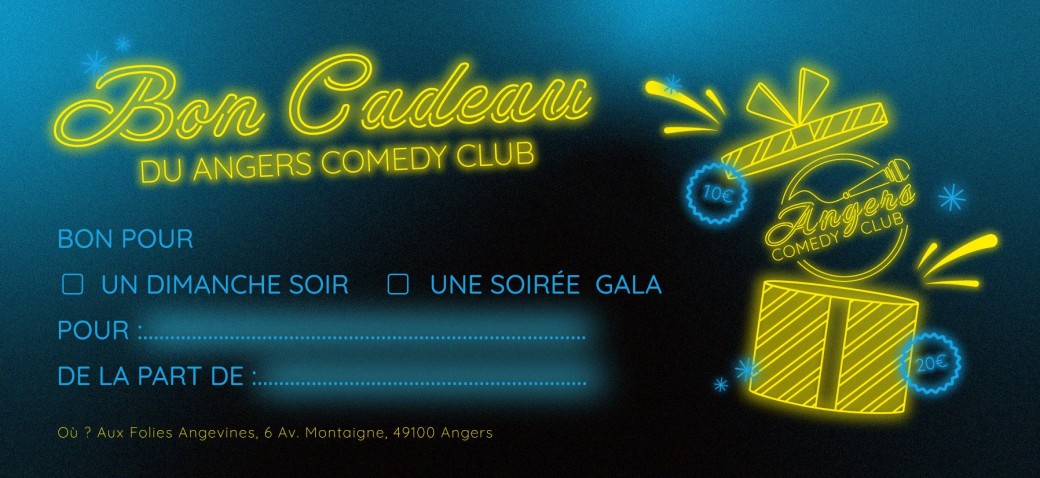 Cartes cadeaux DIMANCHES Angers Comedy Club