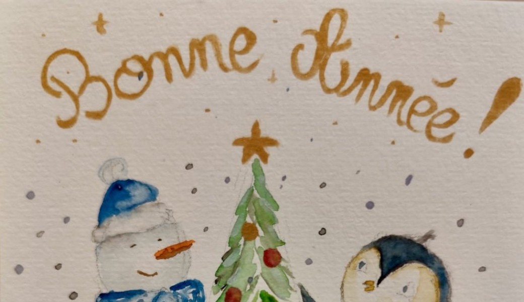 Cartes de vœux à l’aquarelle