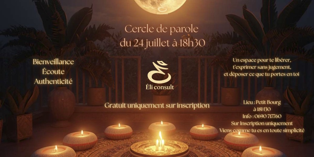 Cercle de parole Gratuit du 24 Juillet 