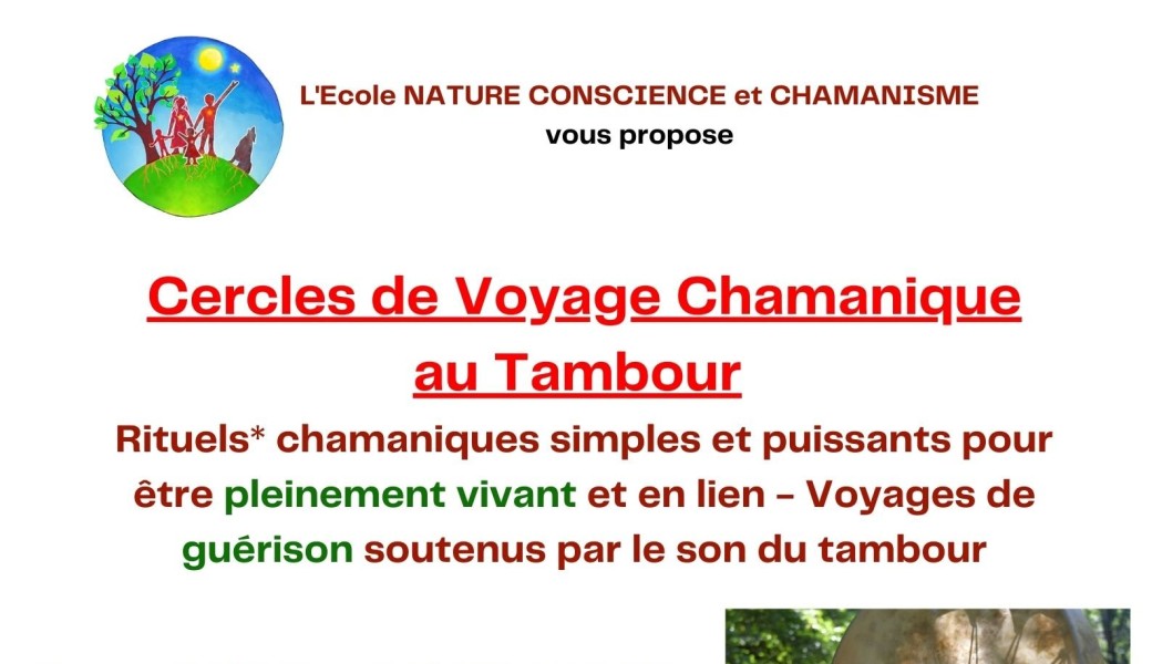 Cercle de voyage chamanique au tambour