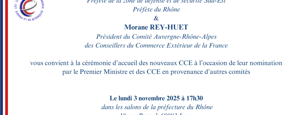 Cérémonie d'accueil des nouveaux CCE