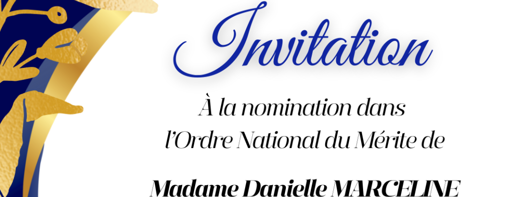 Cérémonie de remise de l'insigne de Commandeur de Danielle MARCELINE