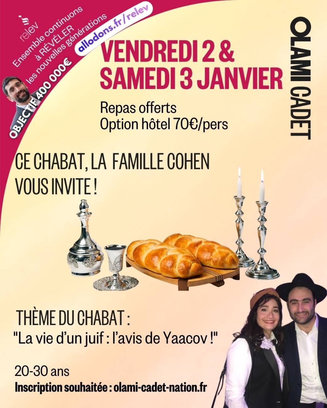 Chabat 2 et 3 janvier 