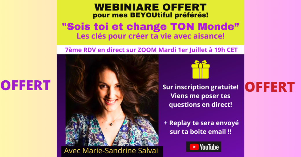 Challenge 2025 BEING YOU avec Marie-Sandrine "Sois Toi et change TON monde"