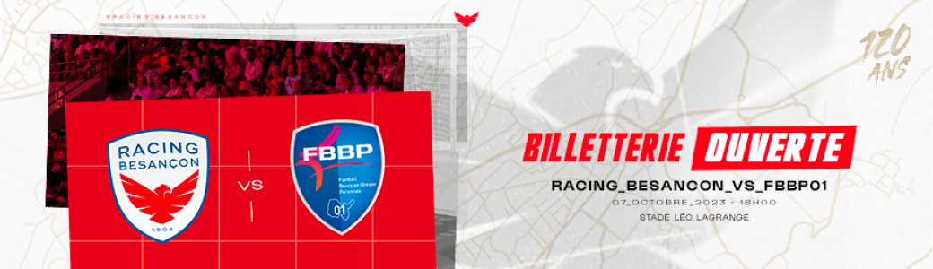 NATIONAL 2 : RACING BESANCON vs FOOTBALL BOURG-EN-BRESSE PERRONAS 01