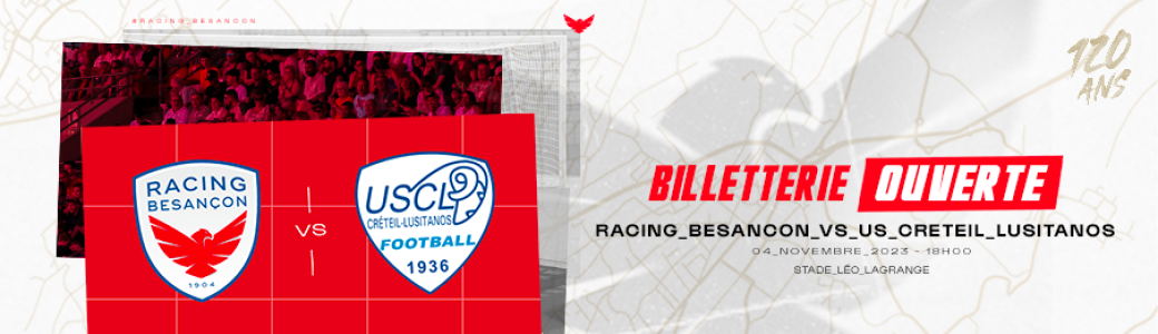 CHAMPIONNAT NATIONAL 2 SAISON 2023/2024 RACING BESANCON - US CRETEIL