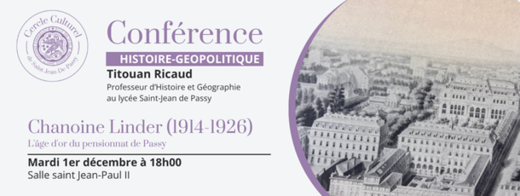 Chanoine Linder (1914-1926) le pensionnat de Passy 