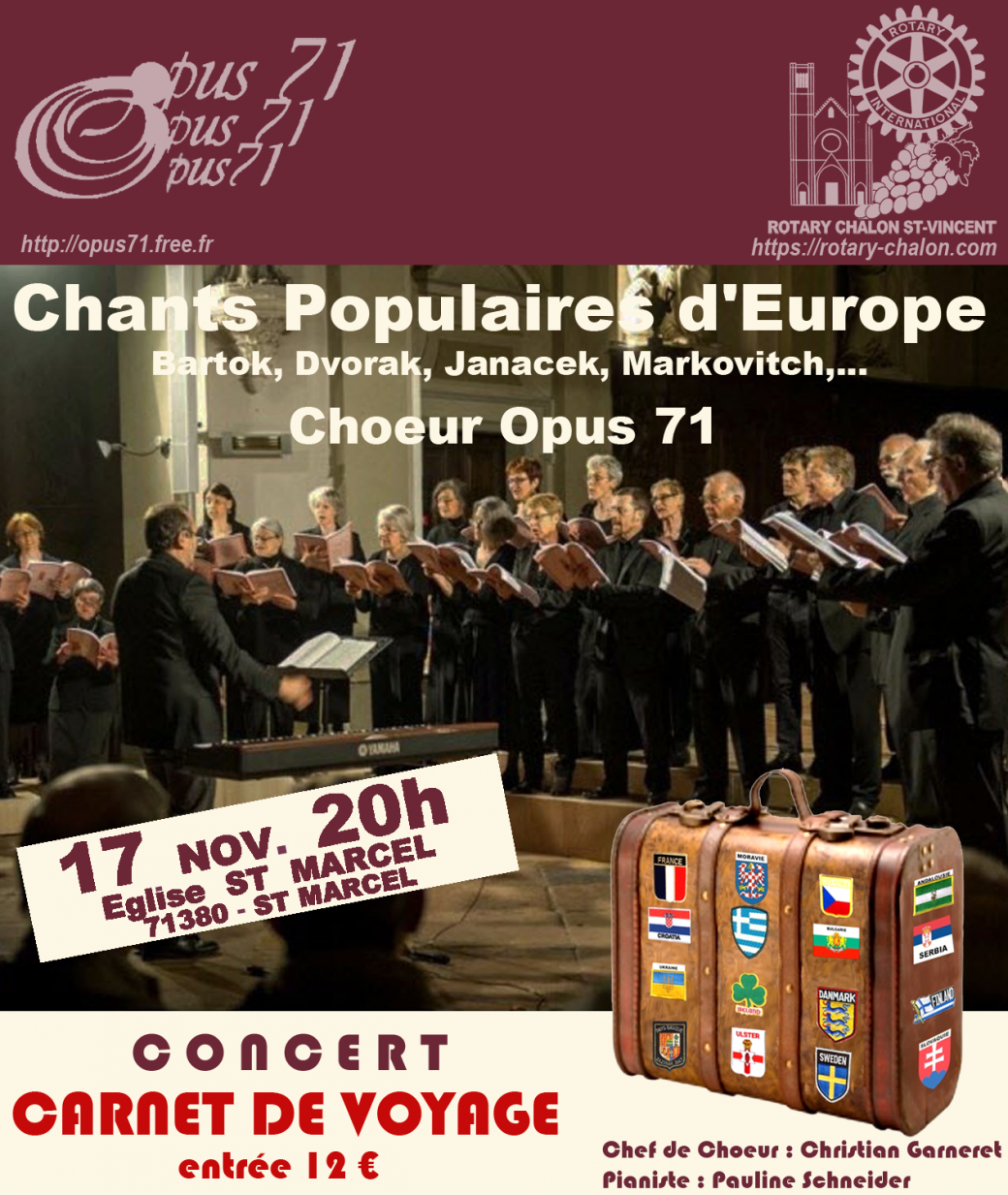 Tickets : OPUS 71 - Chants Populaires d'Europe - Billetweb