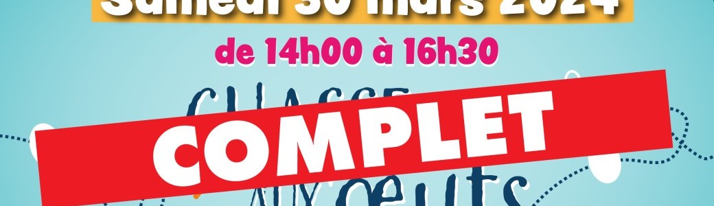 Chasse aux oeufs de Pâques 2024