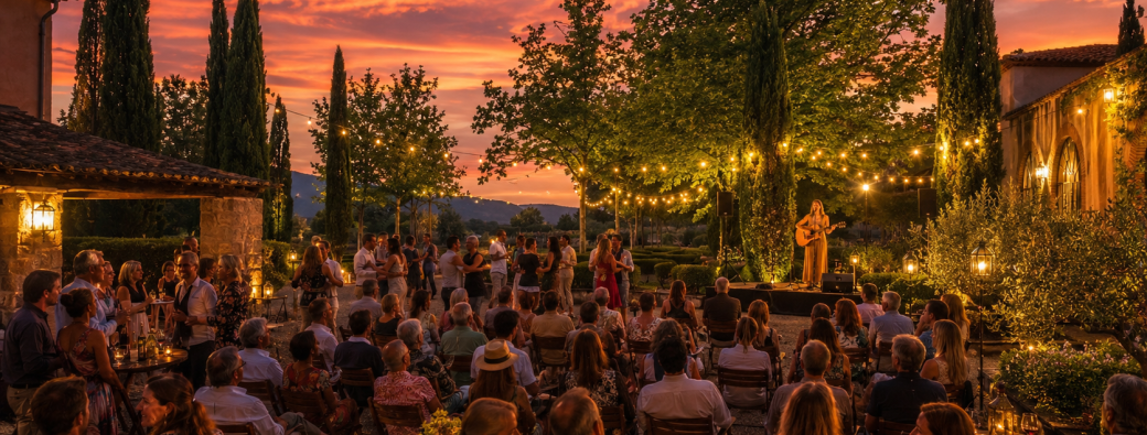 Apéro Concert. Musique, vins et couchers de soleil au cœur des vignes. 