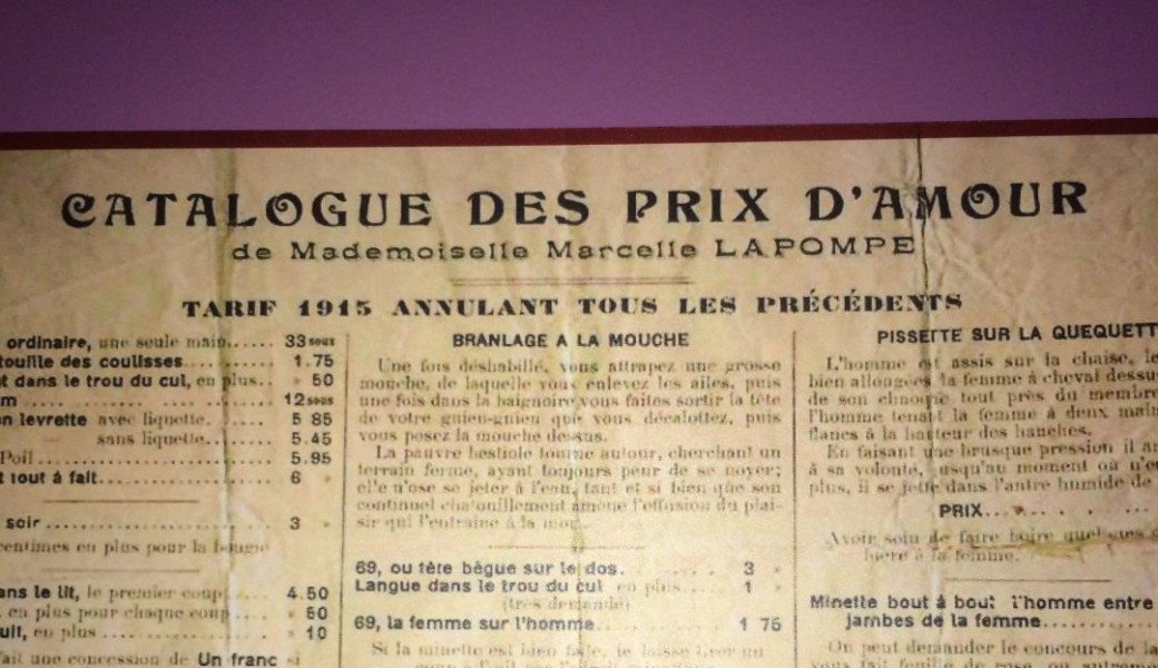 "circuit maisons closes / prostitution lois d'hier et auj, entrée au temple du plaisir Napoléon II
