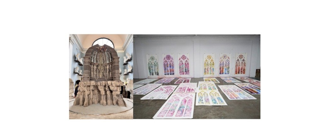 Claire Tabouret : d'un seul souffle et Eva Jospin : Grottesco. Visite guidée. Grand palais