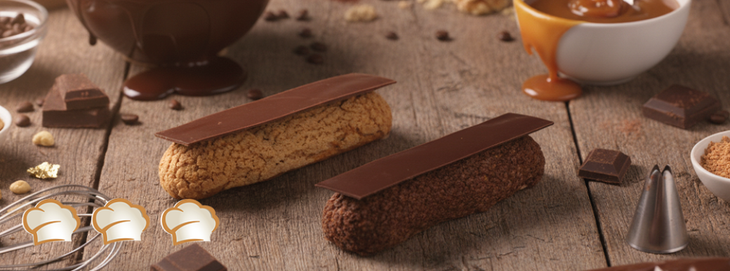 Éclairs chocolat caramel