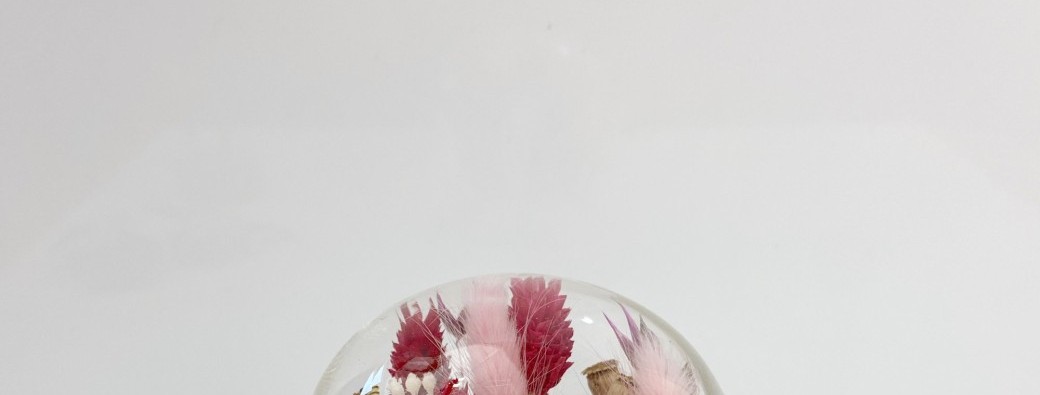 Cloche fleurs séchées 